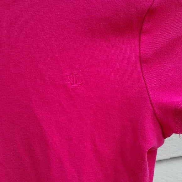 Ralph Lauren Womwns M Fuchsia Tee - Picture 5 of 6